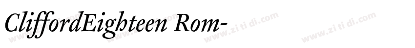 CliffordEighteen Rom字体转换